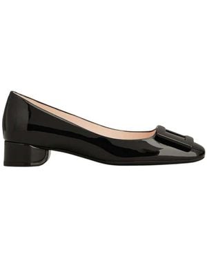 Roger Vivier Leather Ballet Flats - Black
