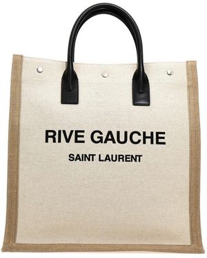 Saint Laurent 'Rive Gauche North/South' Shopping Bag - Natural