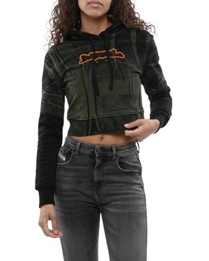 DIESEL Printed Hood Sweatshirt - Black