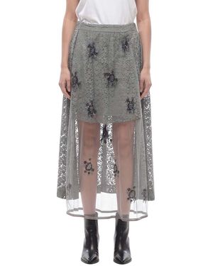 Stella McCartney Embellished Midi Skirt - Gray