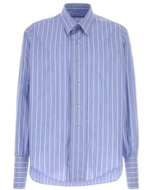 Maison Margiela Oversized Stripes Shirt - Blue