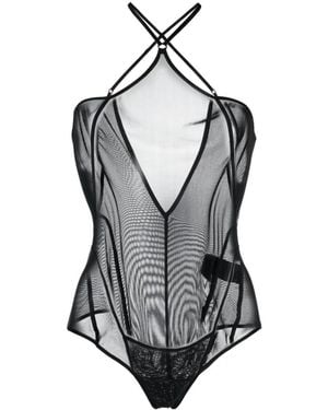 KNWLS Halter Neck Bodysuit - Black