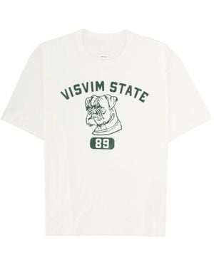 Visvim Jumbo Bulldog Cotton Graphic T-Shirt - White