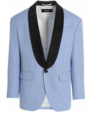 DSquared² Embellished Blazer - Blue
