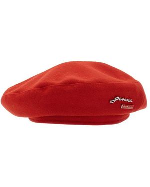 Barbour Logo Beret Hat - Red