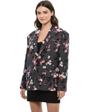 DSquared² Floral Notched Lapel Blazer - Black
