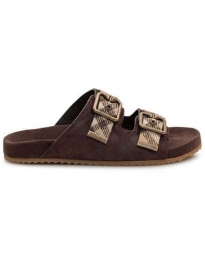 Burberry Checks Sandals - Brown