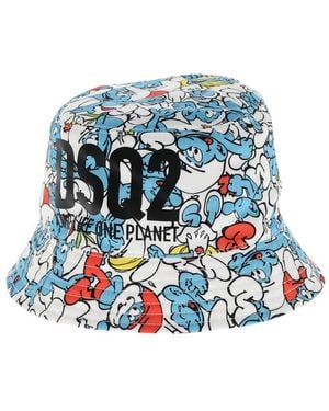 DSquared² Printed Bucket Hat - White