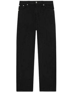 Dondup Straight High Rise Jeans - Black