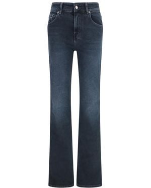 Haikure Flared Low Rise Jeans - Blue
