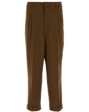Ami Paris Flat Front Pant - Natural