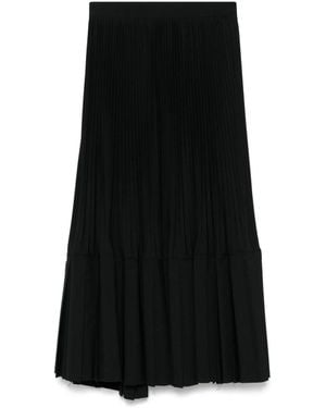 Junya Watanabe Pleated Midi Skirt - Black