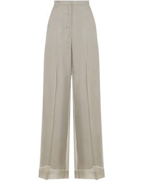 Max Mara Relaxed Flat Front Pants - Gray