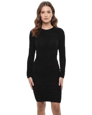 DSquared² Pleated Round Neck Dress - Black