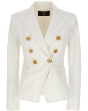 Balmain Double-Breasted Blazer - White