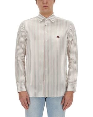 Etro Regular Logo Shirt - Gray