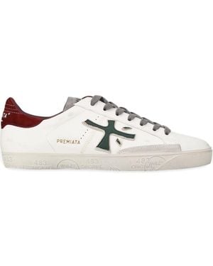 Premiata Logo Steven Sneakers - White