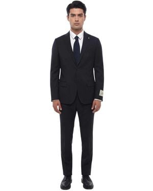 Corneliani Notched Lapel Suit - Blue