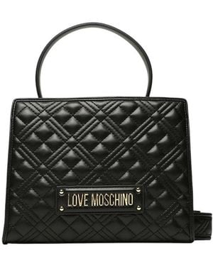 Love Moschino Logo Small Satchel - Black