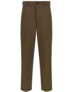 Prada Tailored Flat Front Trousers - Green