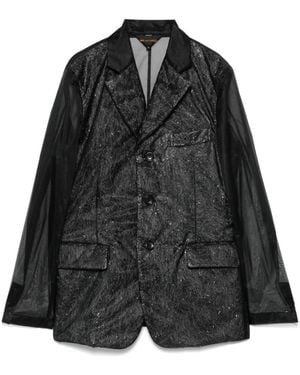 Comme des Garçons Chiffon Blazer Jacket - Black