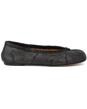 Maison Margiela Leather Ballet Flats - Black