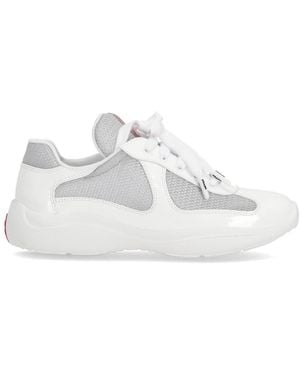 Prada Lace Up Sneakers - White