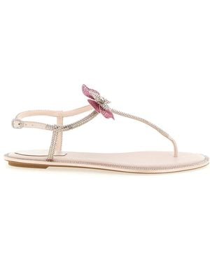 Rene Caovilla Open Toe Sandals - Pink