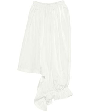 Comme des Garçons Solid Ruffle Top - White