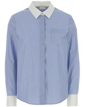 Tory Burch Regular Stripes Shirt - Blue