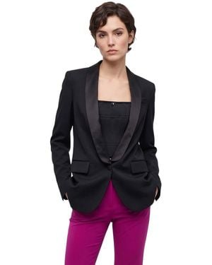 DSquared² Solid Shawl Lapel Blazer - Black