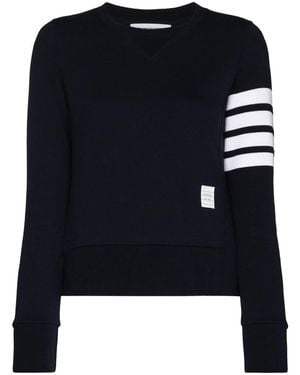 Thom Browne 4Bar Cotton Sweatshirt - Black