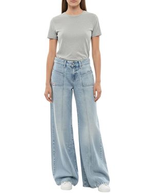 DIESEL Flared Low Rise Jeans - Blue