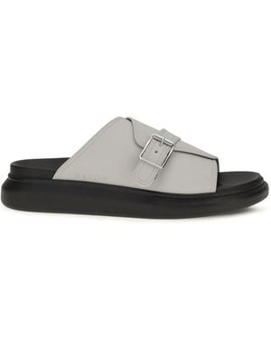 McQueen Leather Sandal - White