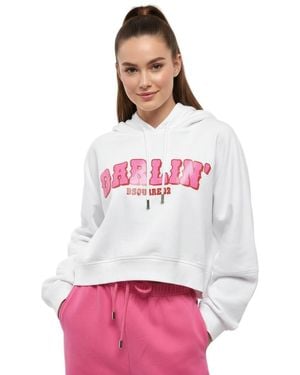 DSquared² Graphic Hood Sweatshirt - White