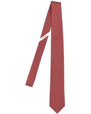 Ferragamo Printed Tie - Red