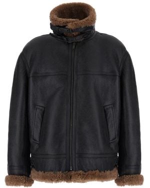 Saint Laurent Mock Collar Jacket - Black