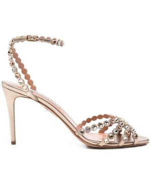 Aquazzura Embellished Tequila Heels - Metallic