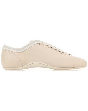 Dries Van Noten Ivory Leather Sneakers - Pink