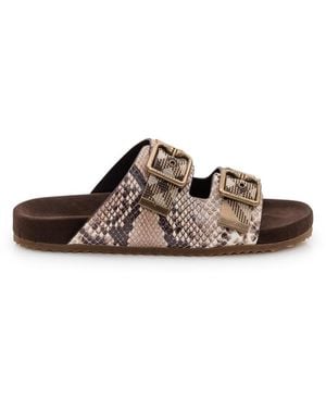Burberry Color Block Sandals - Brown