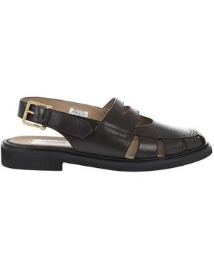 Thom Browne Woven Fisherman Sandals - Black