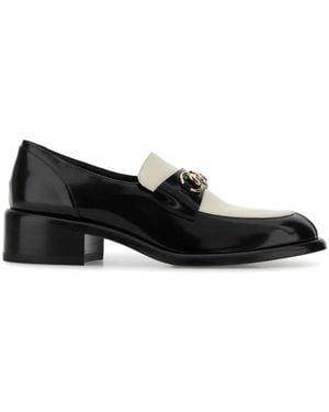 Gucci Blackwhite Leather Loafers
