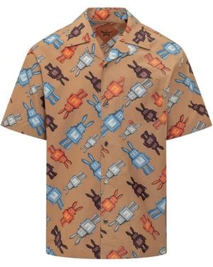MCM Regular Printed Shirt - Brown