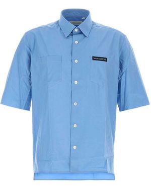 NAMACHEKO Cerulean Poplin Guardia Shirt - Blue