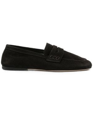 Dear Frances Suede Loafers - Black