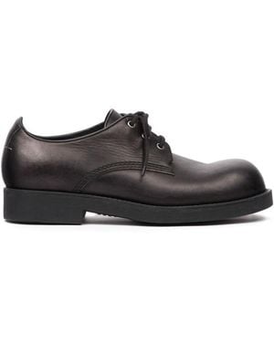 MM6 by Maison Margiela Leather Lace Up Shoes - Brown