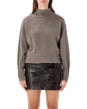 THE GARMENT Knitted Turtle Neck Jumper - Grey