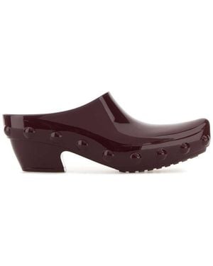 Bottega Veneta Bordeaux Slip-On Mules - Purple