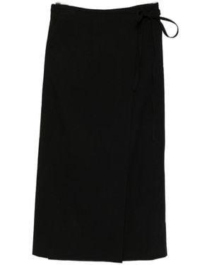 DUNST Midi Wrap Skirt - Black