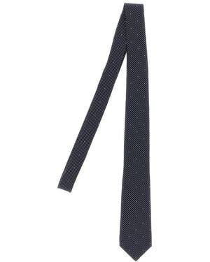 Saint Laurent Polka Dot Silk Necktie - Black